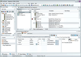 Figure 2. Accelerate test system development by using the redesigned Sequence Editor in NI TestStand 4.0